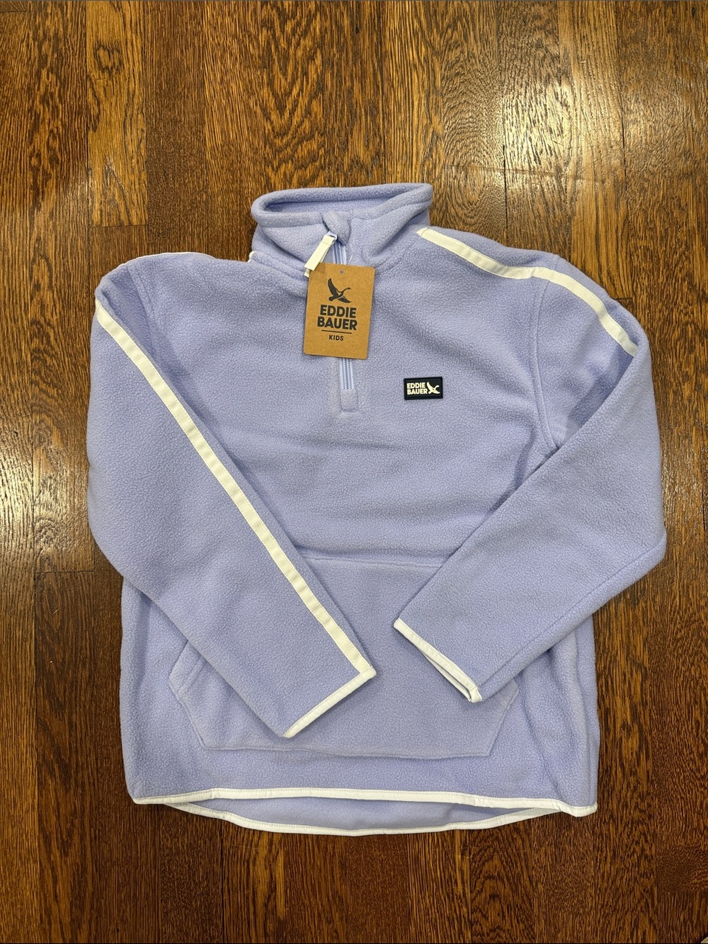 Eddie Bauer kid’s Lavender Fleece Quarter-Zip Pullover